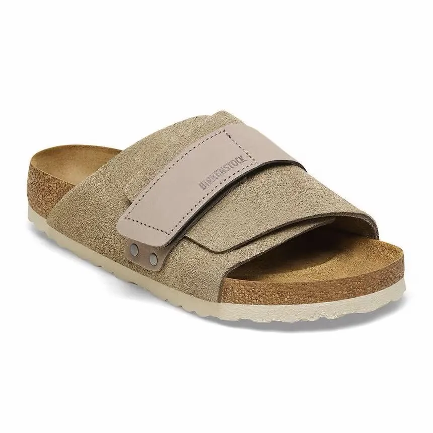 Kyō Slide in Taupe Suede